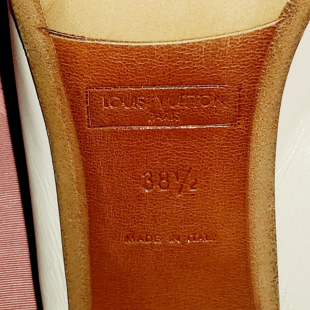 Louis Vuitton Women's Cream Leather Slingback Pumps 8 1/2 M - Picture 9 of 16